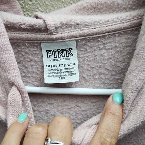 🔴 3 for $12 Pink Victoria Secret Zip Up Hoodie - Picture 3 of 4